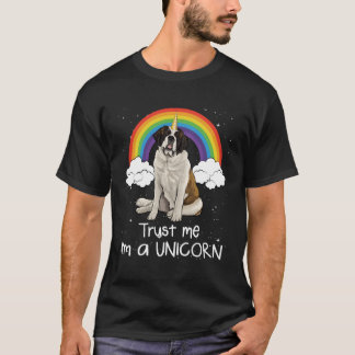 T-shirt Rainbow St Bernard Faites-moi confiance Je Suis Un