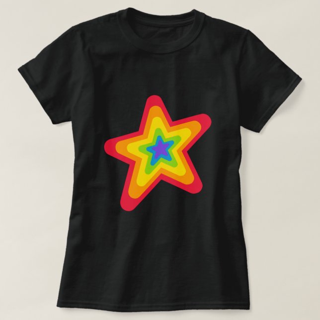 T-shirt Rainbow Star (Design devant)