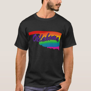 T-shirt Rainbow State Outline Oklahoma