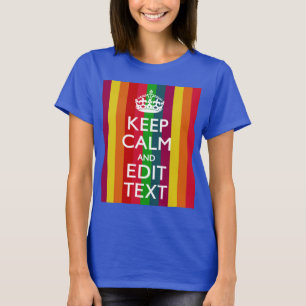 T-shirt Rainbow Stripes Gardez Le Calme Et Votre Personnal