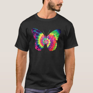 T-shirt Rainbow Tie Dye Butterfly Tye Die Look Cool T Shir