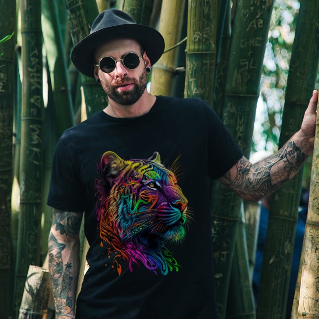 T-shirt Rainbow Tiger Tiger Tiger Lover Graphic (Créateur téléchargé)