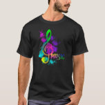 T-shirt Rainbow Treble Clef Music Thème<br><div class="desc">Un design amusant et coloré avec une note de musique à clef triplée dans les couleurs vives arc-en-ciel fait dans un style artistique de peinture splatter, très cool et tendance.</div>
