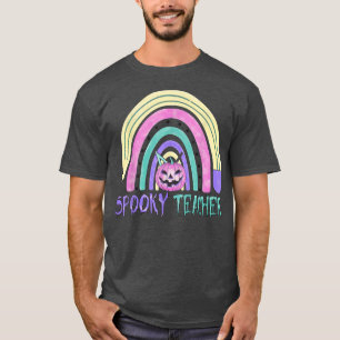 T-shirt Rainbow Trick Or Teach Funny Halloween Costume For