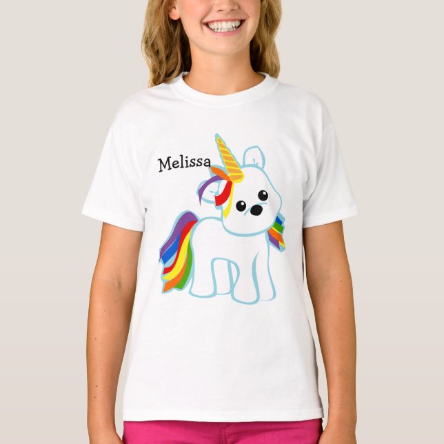 T-shirt Rainbow Unicorn Cutie (Devant)