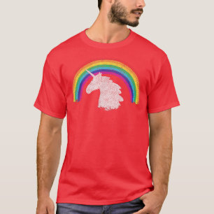 T-shirt Rainbow Unicorn Horse Cute Mystic Magical For Gir