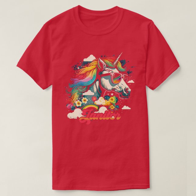 T-shirt Rainbow Unicorn Janitor (Design devant)