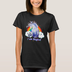 T-shirt Rainbow Unicorn Je suis Magical Smiling Face