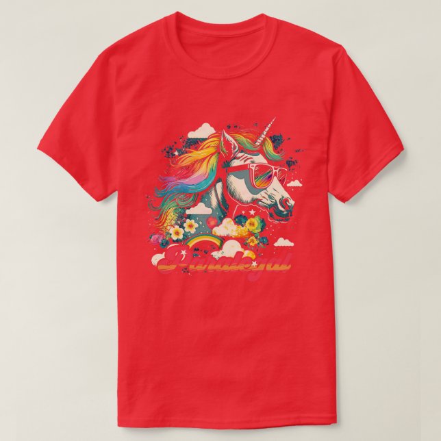 T-shirt Rainbow Unicorn Paralegal (Design devant)