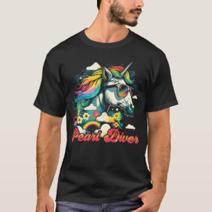 T-shirt Rainbow Unicorn Pearl Diver