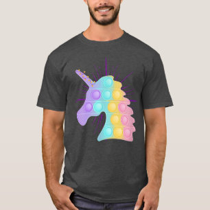 T-shirt Rainbow Unicorn Pop It Kid's Cute Christmas