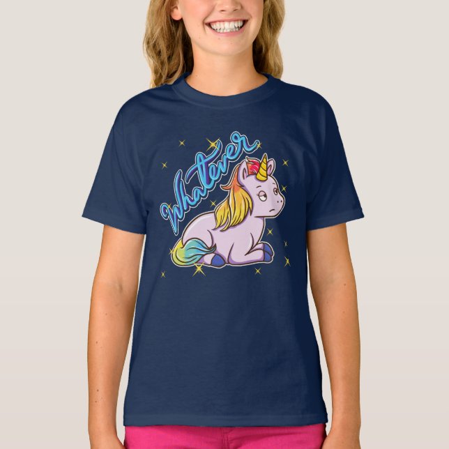 T-shirt Rainbow Unicorn Quel que soit le sac (Devant)