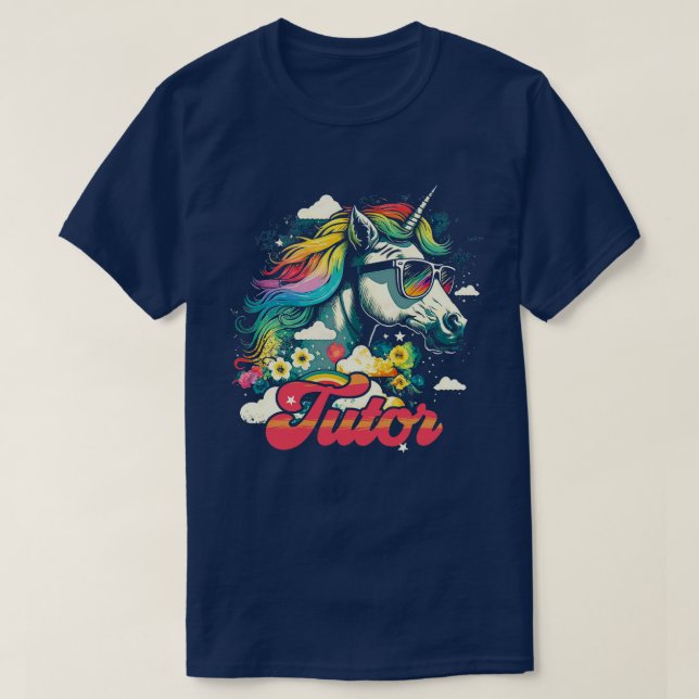 T-shirt Rainbow Unicorn Tutor (Design devant)