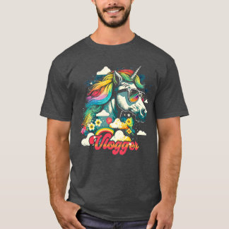T-shirt Rainbow Unicorn Vlogger