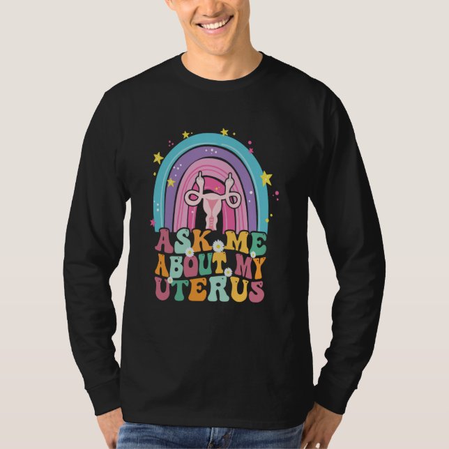 T-shirt Rainbow Uterus Support Hysterectomy Recovery Produ (Devant)
