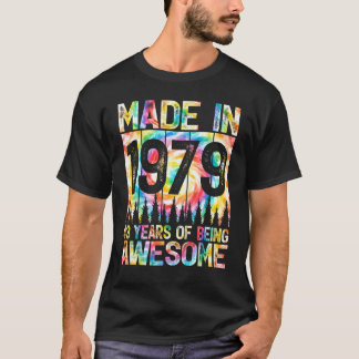 T-shirt Rainbow Vintage 1979 43 Ans D'Être Étonnant 43T