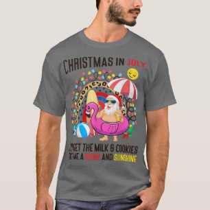 T-shirt Rainbow Xmas En Juillet Oubliez Le Lait Et Les Coo