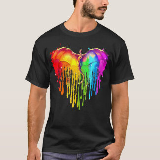 T-shirt Rainbows Dragons Heart Classic Pour Lgbt Gay Les