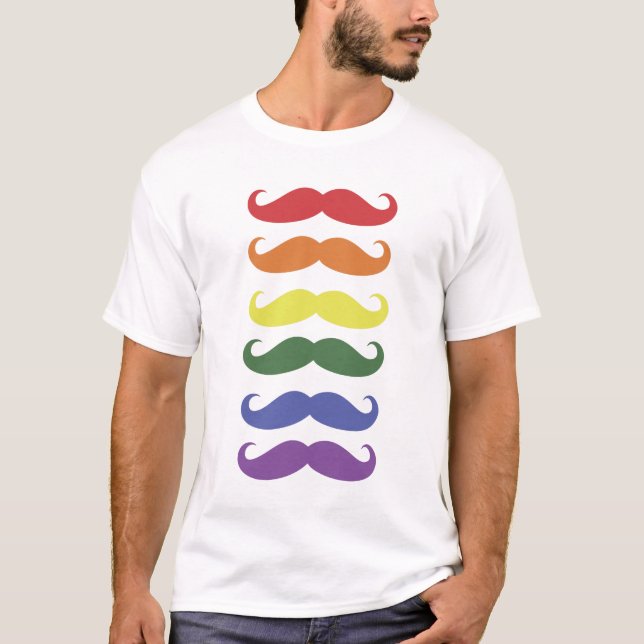 T-shirt Raindow des moustaches (Devant)