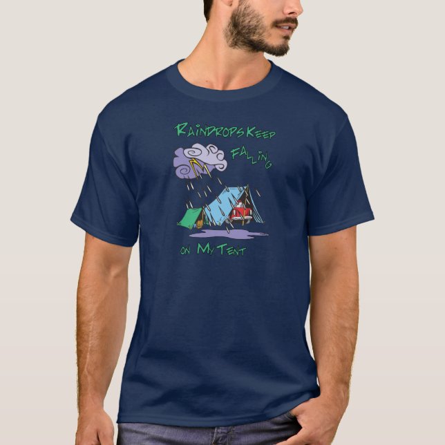 T-shirt Raindrops Camping (Devant)