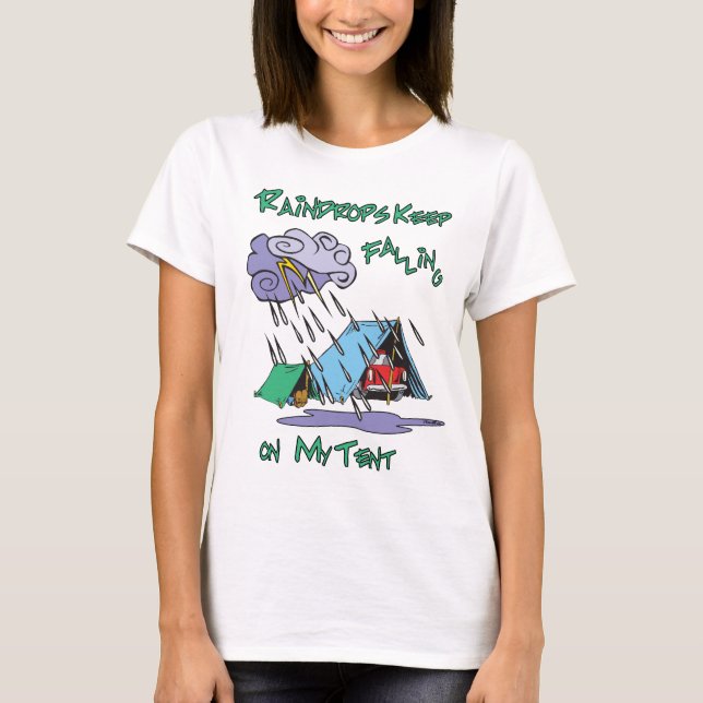 T-shirt Raindrops Camping (Devant)