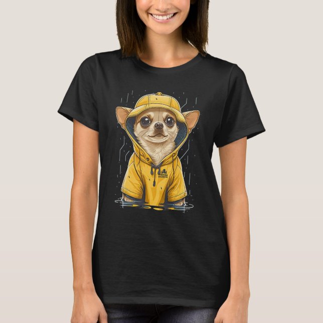T-shirt Rainy Chihuahua dans le Cap de la Pluie (Devant)