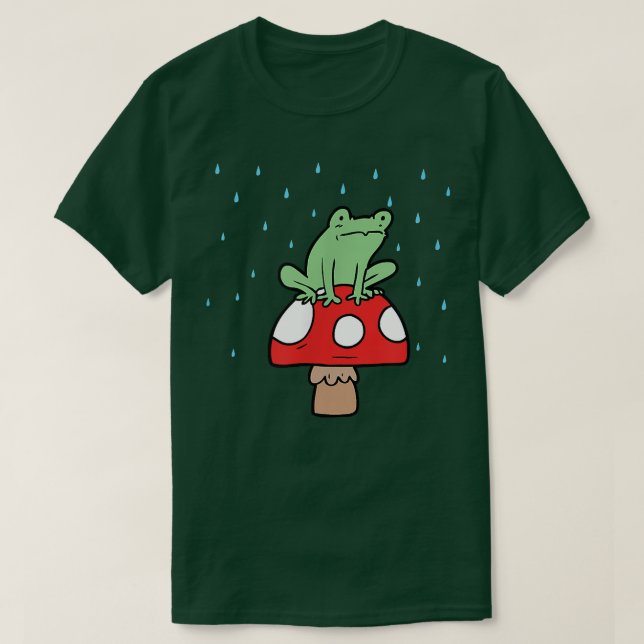 T-shirt Rainy FrogToadstoolCottagecoreGoblincoreFairy  (Design devant)