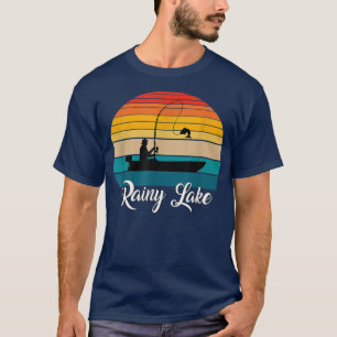 T-shirt Rainy Lake Souvenirs Cadeaux Pêche Cadeau Vintage 