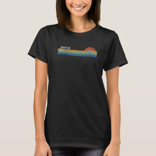 T-shirt Raipur Chhattisgarh India Retro Sunset Rainbow Syn
