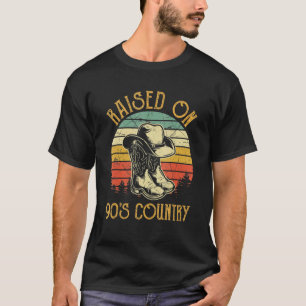 T-shirt Raised On 90's Country Music Vintage Cowgirl Weste