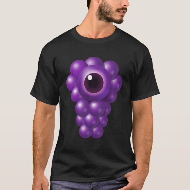 T-shirt Raisin Alien – Cute Surreal Fruit Art (Devant)