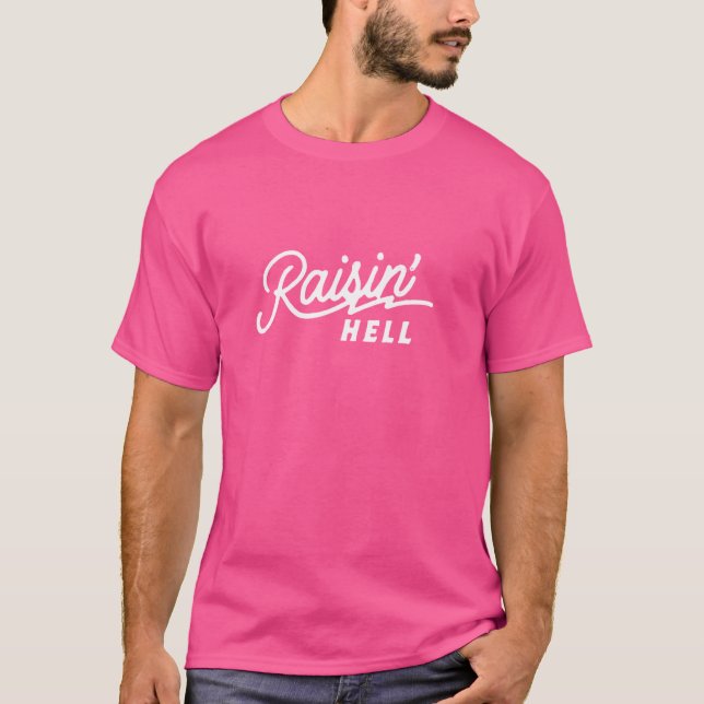 T-shirt Raisin' Hell, Funny Cowboy Country Retro (Devant)