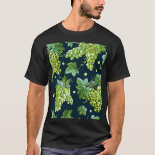 T-shirt Raisin vert : Aquarelle Motif foncé