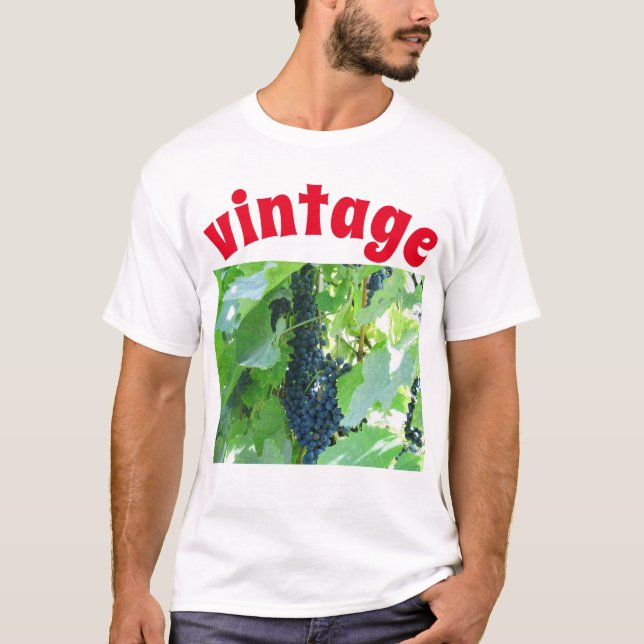 T-Shirt raisins bleus vintage (Devant)