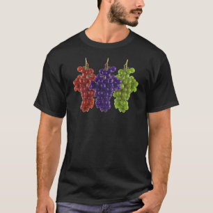 T-shirt Raisins vert rouge et violet