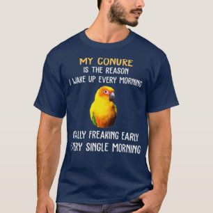 T-shirt Raison de la chemise Sun Conure Réveillez-vous t