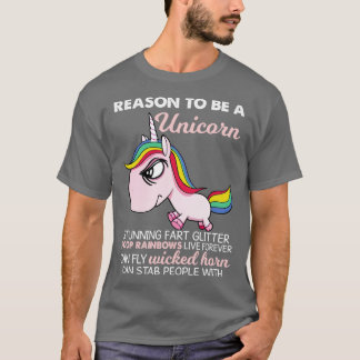 T-shirt Raison D'Être Une Unicorne Fart Étonnant Unicorn D