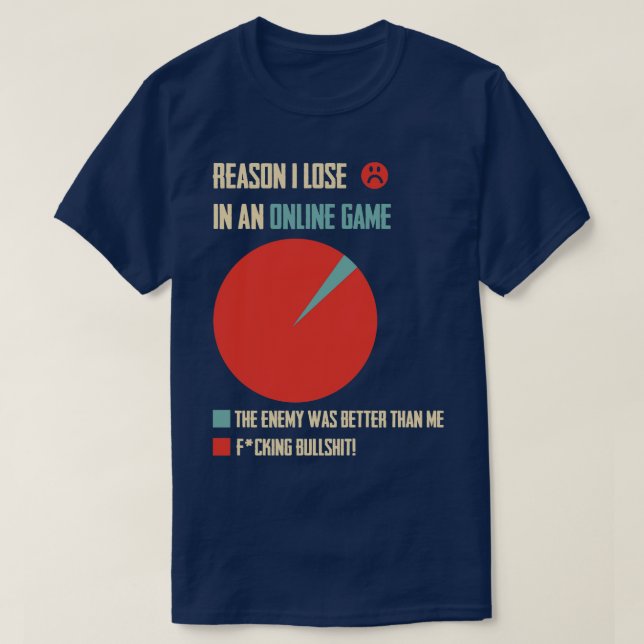 T-shirt Raison J'Ai Perdu Dans Un Jeu En Ligne MMORPG Onli (Design devant)