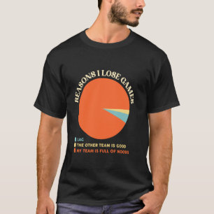 T-shirt Raisons pour lesquelles je perds des parties Moba 