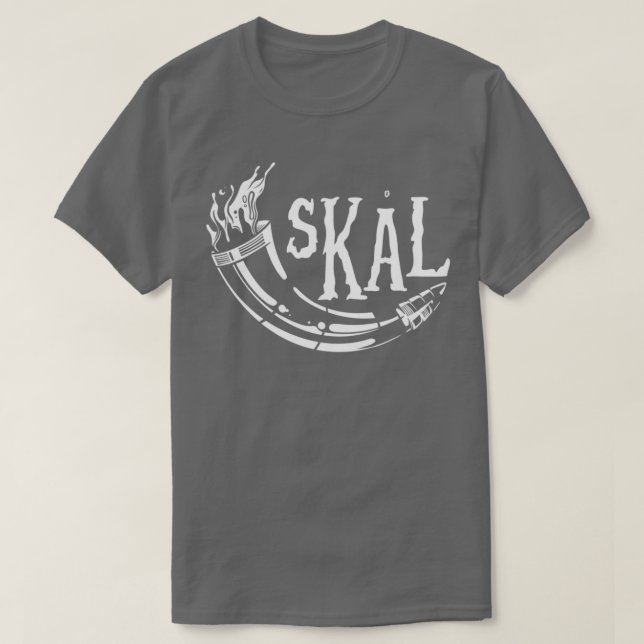 T-shirt Râle à cornes viking (Design devant)