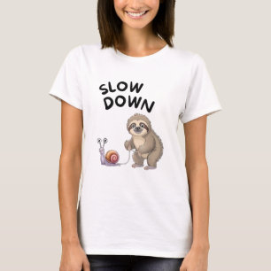 T-shirt Ralentir - Fente escarpée drôle