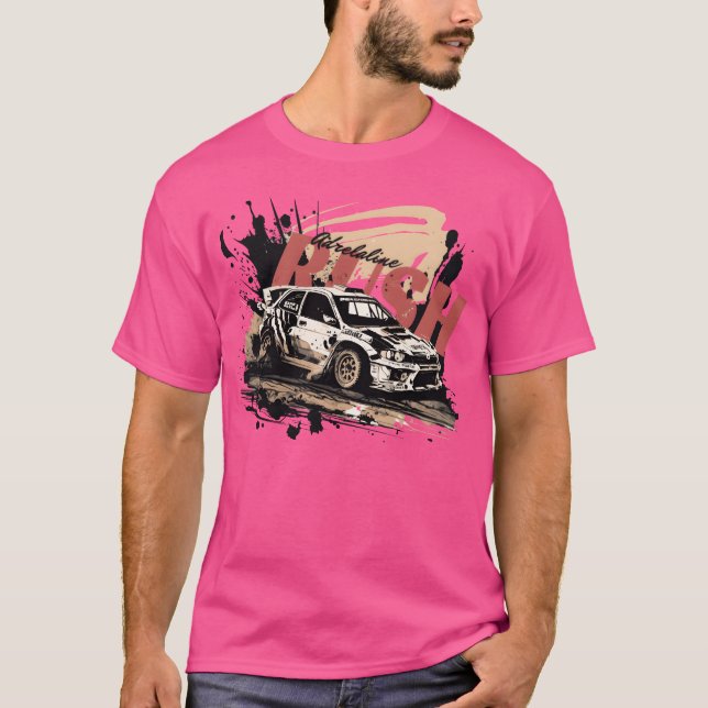 T-shirt Rally Race Car vintage friend (Devant)