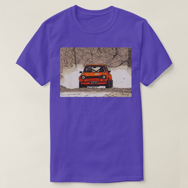 T-shirt Rallye Mk1 Escort orange (Design devant)
