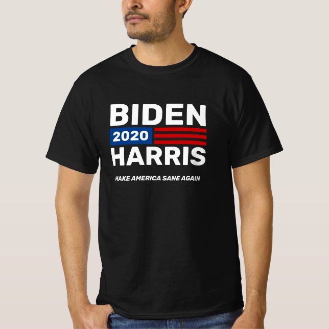 T-shirt Rallye noir de la campagne Joe Biden Kamala Harris (Devant)