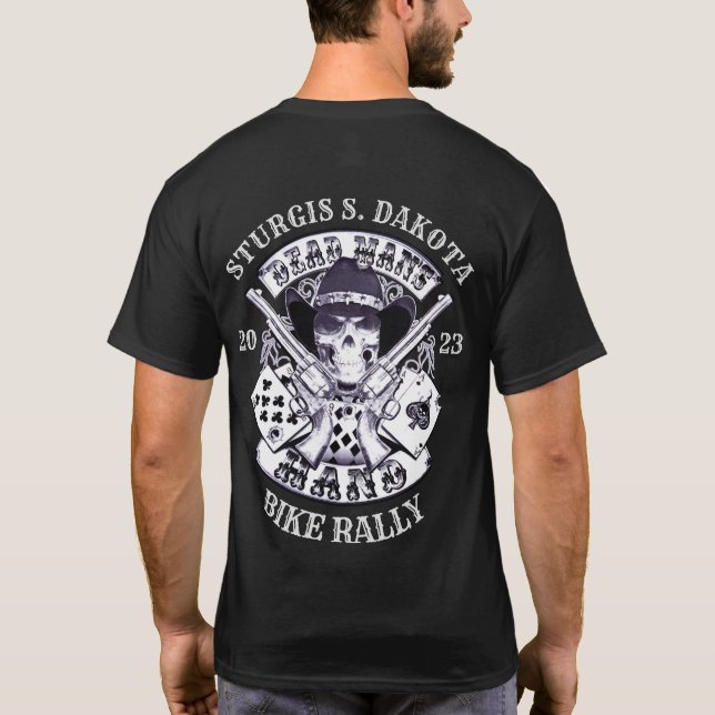 T-shirt Rallye Vélo Sturgis 2023 Mans Mort Mains Cowboy (Dos)