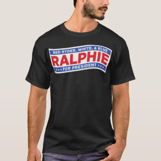 T-shirt Ralphie Pour Président Red Ryder Blanc Et Bleu