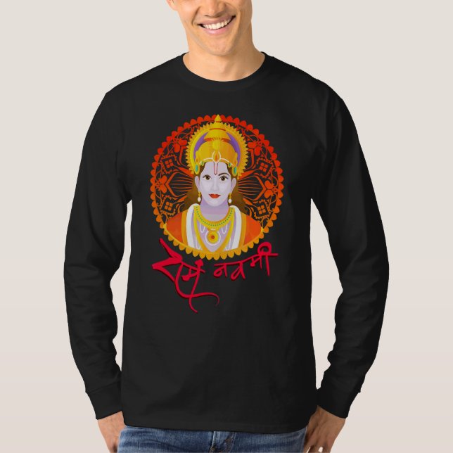 T-shirt Ram Navami Shree Portrait Wish (Devant)