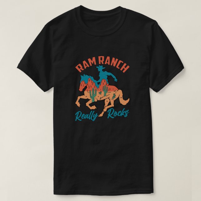 T-shirt Ram Ranch Really Rocks (Design devant)
