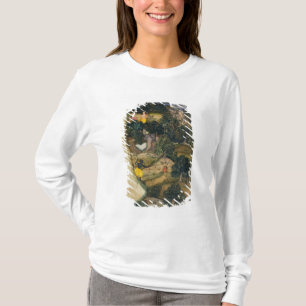 T-shirt Rama chassant les cerfs communs d'or, du