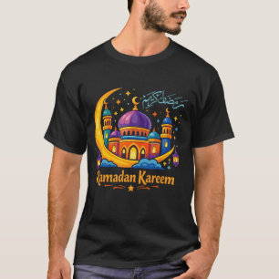 T-shirt Ramadan Kareem Colorful Art Islamique de la Mosqué